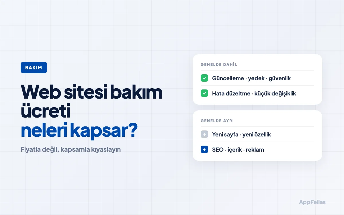 Web Sitesi Bakım Ücreti Neleri Kapsar?